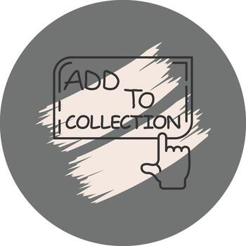 añadir a colección dedo grifo botón funcional web gráfico objeto vector