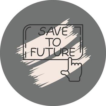 Save for Future Finger Tap Button Adaptive Web Interface Layout vector