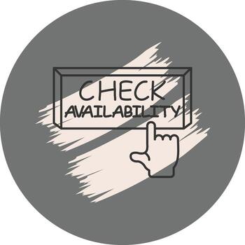 cheque disponibilidad dedo grifo botón elegante digital Arte objeto vector