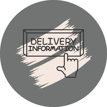 Delivery Information Finger Tap Button Clear User Interface Object vector