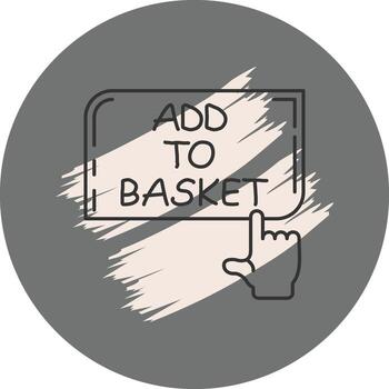 añadir a cesta dedo grifo botón pulcro creativo elemento vector