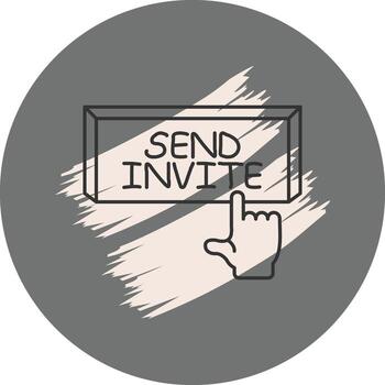 Send Tweet Finger Tap Button Minimal Product Graphic Shape vector