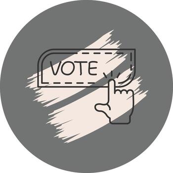 votar dedo grifo botón funcional web gráfico objeto vector