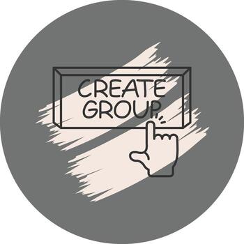 crear grupo dedo grifo botón moderno digital Arte característica vector