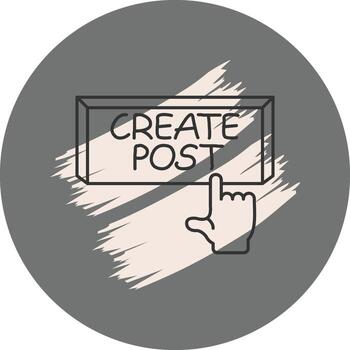 crear enviar dedo grifo botón elegante marca diseño activo vector