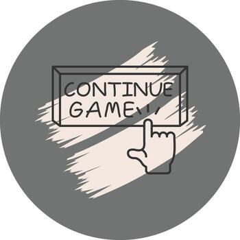 Seguir juego dedo grifo botón funcional web gráfico objeto vector