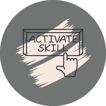 Activate Skill Finger Tap Button Innovative Digital Art Feature vector