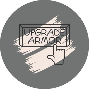 potenciar armadura dedo grifo botón profesional creativo gráfico diseño vector