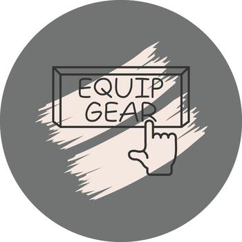 equipar engranaje dedo grifo botón dinámica usuario experiencia objeto vector