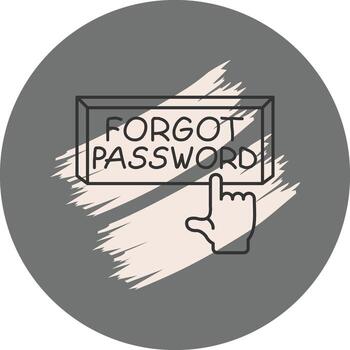 Forgot Password Finger Tap Button Premium User Interface Feature vector