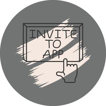 invitación a aplicación dedo grifo botón equilibrado moderno gráfico elemento vector