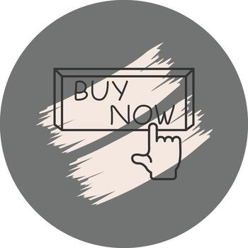 comprar ahora dedo grifo botón mínimo usuario interfaz elemento vector