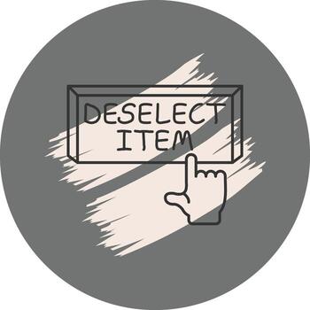 Deselect Item Finger Tap Button Innovative Web Graphic Layout vector