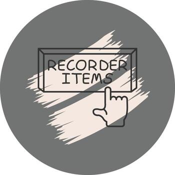 Reorder Items Finger Tap Button Elegant Creative Layout vector