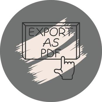 exportar como pdf dedo grifo botón elegante moderno diseño característica vector