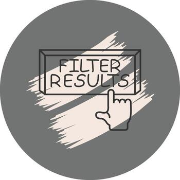 Filter Results Finger Tap Button Modern Web Interface Asset vector