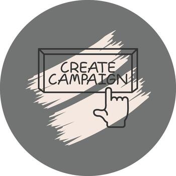 crear Campaña dedo grifo botón elegante creativo diseño vector