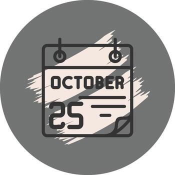 25 October Custom Flat Design Element vector