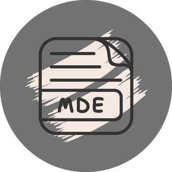 MDE File Balanced Modern Graphic Element vector