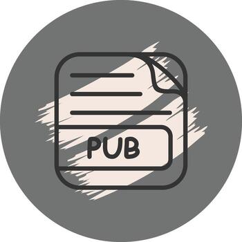 PUB File Premium Flat Design Shape vector