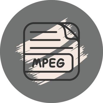 MPEG archivo sencillo plano gráfico diseño vector