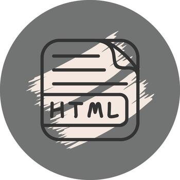 HTML File Clear Flat Symbol vector