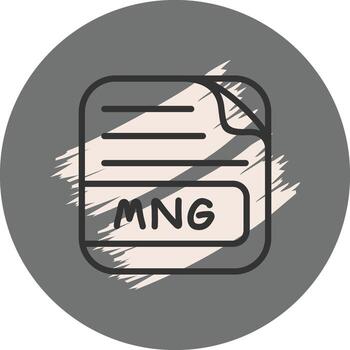 MNG File Stylish Design Feature vector