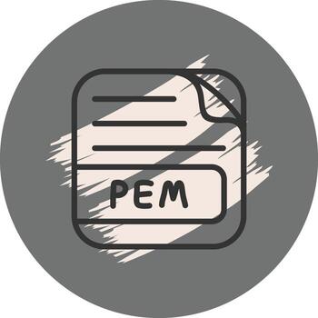 PEM File Distinct Creative Design Object vector