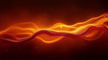 Abstract fire wave background with glowing particles and smooth flowing lines video