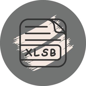 xlsb archivo dinámica móvil aplicación símbolo vector