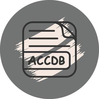ACCDB File Bold Abstract Shape vector