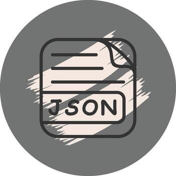 JSON File Stylish Design Feature vector