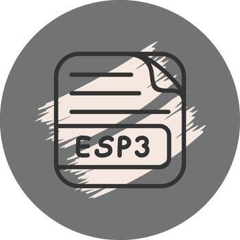 ESP3 File Stylish Digital Art Object vector
