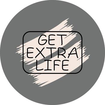 Get Extra Life Slim Button Advanced Web Design Graphic vector