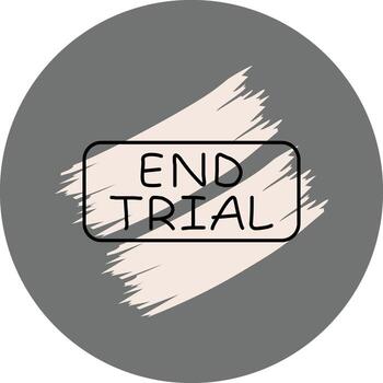 End Trial Slim Button Refined User Interface Feature vector