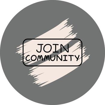 Join Community Slim Button Futuristic Web Design Layout vector
