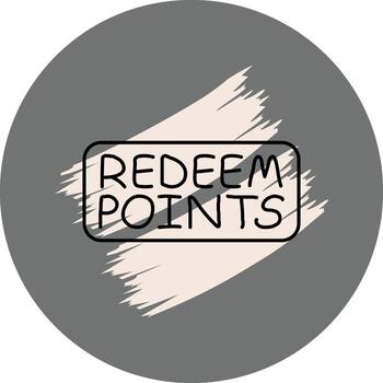 Redeem Points Slim Button Modern User Interface Feature vector