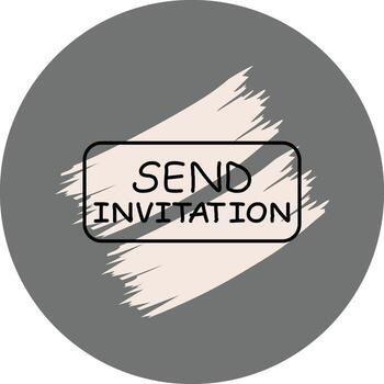 Send Invitation Slim Button Unique Product Design Symbol vector