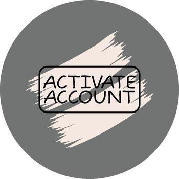 Activate Account Slim Button Optimized Mobile App Design vector