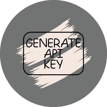 generar api llave Delgado botón limpiar mínimo gráfico ilustración vector