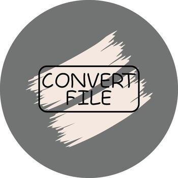 Convert File Slim Button Modern Web Interface Asset vector