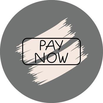 Pay Now Slim Button Distinct Digital Design Feature vector