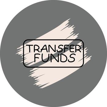 Transfer Funds Slim Button Functional Web Graphic Object vector