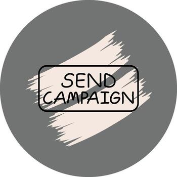 Send Campaign Slim Button Strong Branding Graphic Layout vector