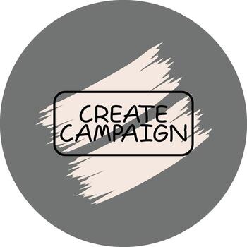 crear Campaña Delgado botón negrita resumen forma vector