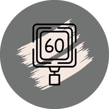 End School Zone 60 Dynamic Creative Design Feature vector