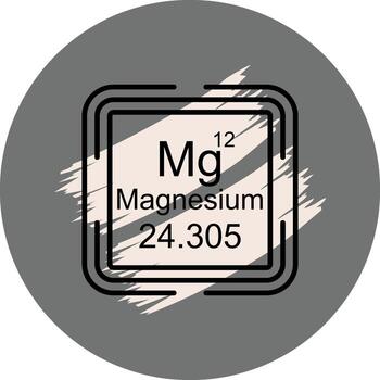 Magnesium Square Custom Flat Design Element vector