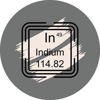 Indium Square Sophisticated UI Design Object vector