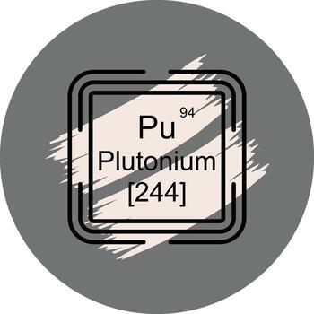 Plutonium Square Custom Flat Design Element vector