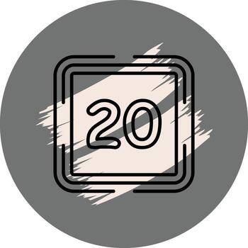 Counting Twenty Consistent User Interface Mark vector
